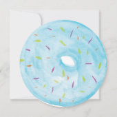 Waterverf Blauwe Donut Strooimix Rond Kaart (Voorkant)