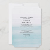 Waterverf Blauwe Doop. Eenvoudig modern nautisch Kaart (Voorkant)