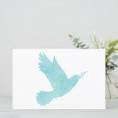 Waterverf Blauwe Dove (Staand voorkant)