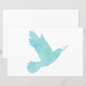 Waterverf Blauwe Dove (Voorkant / Achterkant)