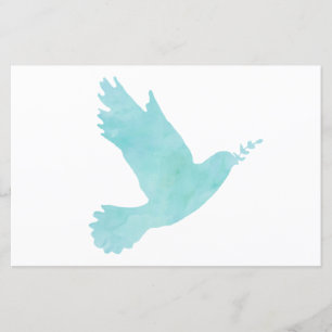 Waterverf Blauwe Dove