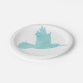 Waterverf Blauwe Dove Papieren Bordje (Gekanteld)