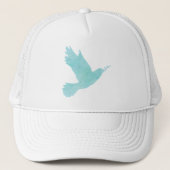 Waterverf Blauwe Dove Trucker Pet (Voorkant)