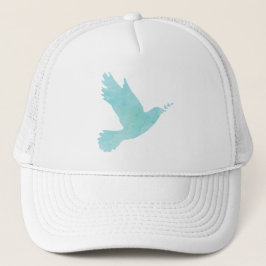 Waterverf Blauwe Dove Trucker Pet