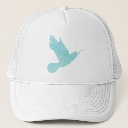 Waterverf Blauwe Dove Trucker Pet (Voorkant)