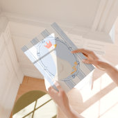 Waterverf Blauwe Dwaas Kippen Nursery Print