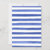 Waterverf Blauwe en Gele Bloemen Verjaardag Kaart (Achterkant)