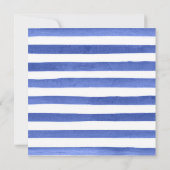 Waterverf Blauwe en Gele Zomerbloemen Verjaardag Kaart (Achterkant)