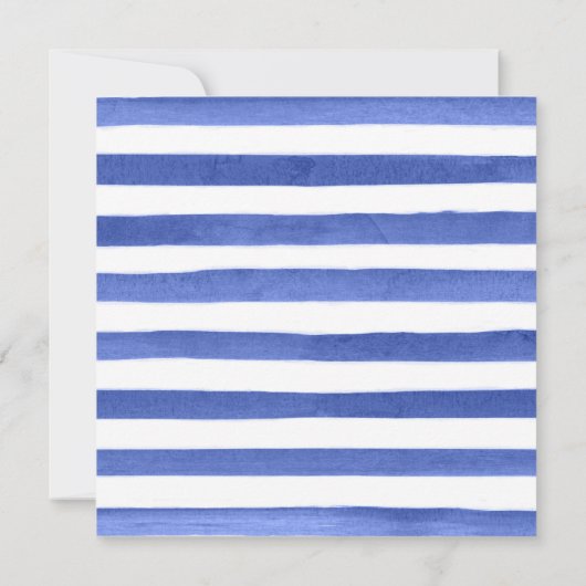 Waterverf Blauwe en Gele Zomerbloemen Verjaardag Kaart (Achterkant)