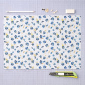 Waterverf blauwe en goudbloem tissuepapier (Craft)