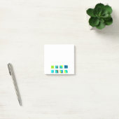 waterverf blauwe en groene vierkanten post-it® notes (Kantoor)