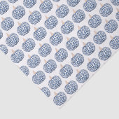 Waterverf Blauwe en Witte Dierenprint Pompoenen Tissuepapier (Detail)