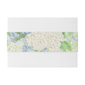 Waterverf Blauwe en Witte Hortensia Uitnodigingen Wikkel (Achterkant Voorbeeld)