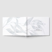 Waterverf Blauwe Eucalyptusbladeren Gastenboek (Volledig)