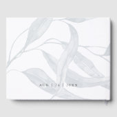 Waterverf Blauwe Eucalyptusbladeren Gastenboek (Achterkant)