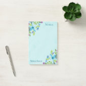 Waterverf Blauwe Floral Aangepaste Notities Post-it® Notes (Kantoor)