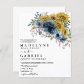 Waterverf Blauwe Floral Elegant (Voorkant / Achterkant)