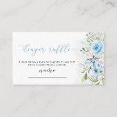 Waterverf blauwe florale dunnedrijkaartje informatiekaartje (Voorkant)