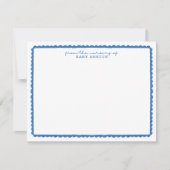 Waterverf Blauwe Geschulpte Kraam Briefkaart (Voorkant)