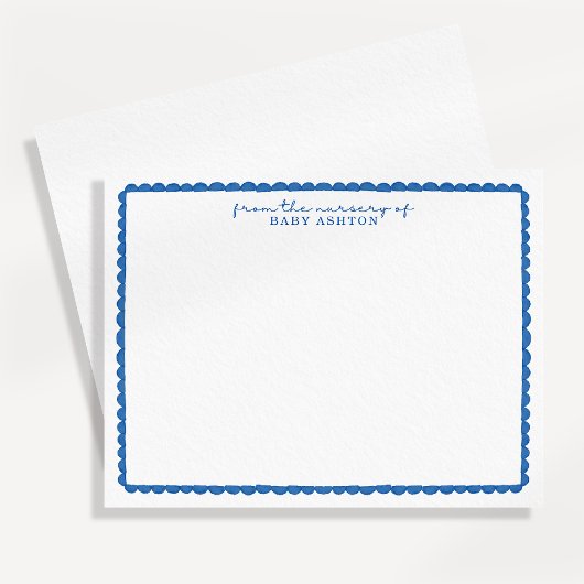 Waterverf Blauwe Geschulpte Kraam Briefkaart