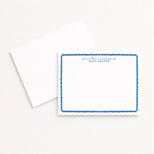 Waterverf Blauwe Geschulpte Kraam Briefkaart
