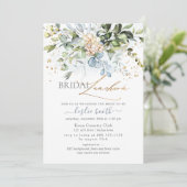 Waterverf Blauwe gom Eucalyptus Vrijgezellenfeest Kaart (Staand voorkant)