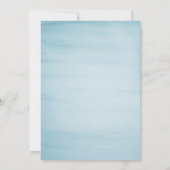 Waterverf Blauwe & goudrepetitie Inbeluitnodiging Kaart (Achterkant)