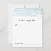 Waterverf Blauwe & goudvrije tijd Capsule Kaarten (Voorkant)