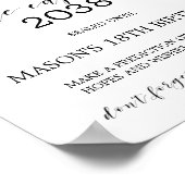 Waterverf Blauwe & goudvrije tijd Capsule Sign Poster (Hoek)