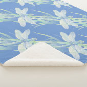 Waterverf Blauwe groene dragonvlietwaterinjector Sherpa Deken (3/4)