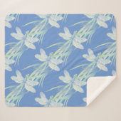 Waterverf Blauwe groene dragonvlietwaterinjector Sherpa Deken (Voorkant (horizontaal))