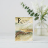 Waterverf Blauwe groene glitter jewlery Display Visitekaartje (Staand voorkant)