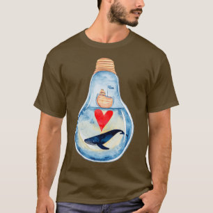 Waterverf Blauwe Groot 4 T-shirt