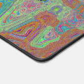 Waterverf Blauwe Groovy Abstracte Retro Atoomgolve Bureaumat (Hoek)