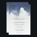 Waterverf Blauwe Hemel en Wolken Huwelijksuitnodig Kaart<br><div class="desc">Deze moderne waterverf Blue Sky-uitnodiging is ideaal voor uw speciale dag. Als je op zoek bent naar iets moois unieks,  heb je het net gevonden.</div>