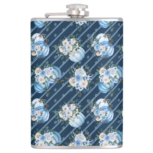 WATERVERF BLAUWE HERFST POMPOENEN & HERFSTBLOEMEN HEUPFLES (Voorkant)