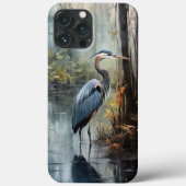 Waterverf, Blauwe Heron in de Glades Case-Mate iPhone Case (Achterkant)