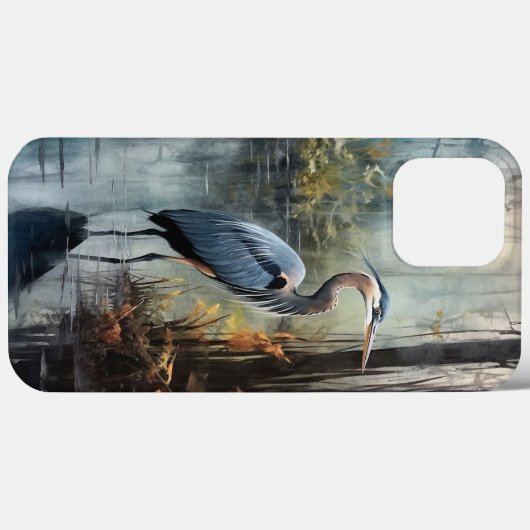 Waterverf, Blauwe Heron in de Glades Case-Mate iPhone Case (Achterkant (horizontaal))