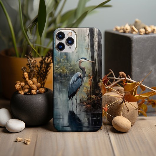 Waterverf, Blauwe Heron in de Glades Case-Mate iPhone Case