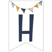 Waterverf Blauwe Hete Luchtballon Bunting Flags Vlaggetjes (Tweede vlag)