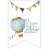 Waterverf Blauwe Hete Luchtballon Bunting Flags Vlaggetjes (Eerste vlag)