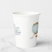 Waterverf Blauwe Hete Luchtballon Mr. ONEderful Bo Papieren Bekers (Rechts)