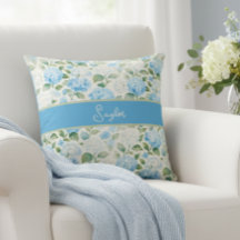 Waterverf Blauwe Hortensia Bloemnaam
