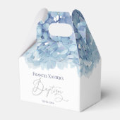 waterverf blauwe hortensia Doop Bedankdoosjes (Voorkant Zijde)