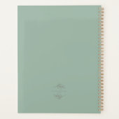 Waterverf Blauwe Hortensia met Initiaal Planner (Achterkant)