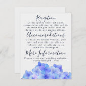 Waterverf Blauwe Hortensia Ontvangstkaarten Informatiekaartje (Voorkant / Achterkant)