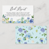 Waterverf Blauwe Hydrangea Bloemen Boeken voor Bab Informatiekaartje (Voorkant / Achterkant)