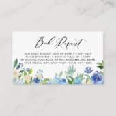 Waterverf Blauwe Hydrangea Bloemen Boeken voor Bab Informatiekaartje (Voorkant)