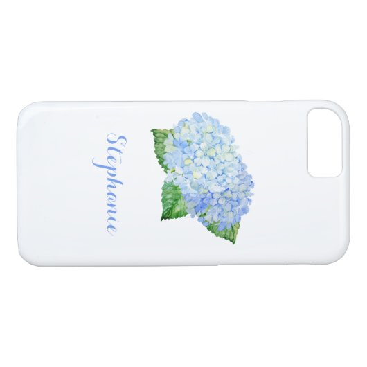 Waterverf blauwe hydrangea Case-Mate iPhone case (Achterkant (Horizontaal))