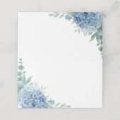 waterverf blauwe hydrangea plaatskaartje (Buitenkant ongevouwen)
